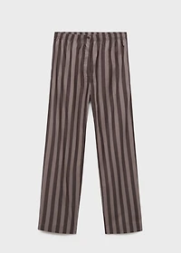 Woven striped pajama pants