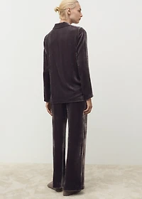 Silk velvet pants