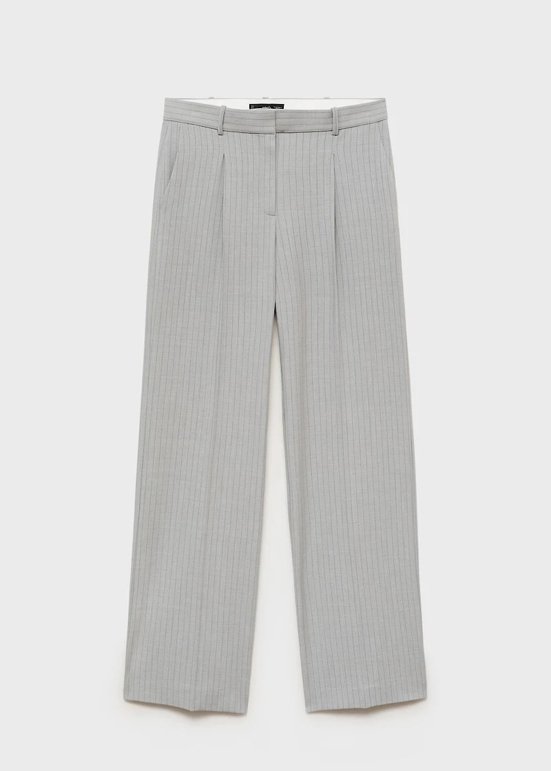 Pinstripe suit trousers