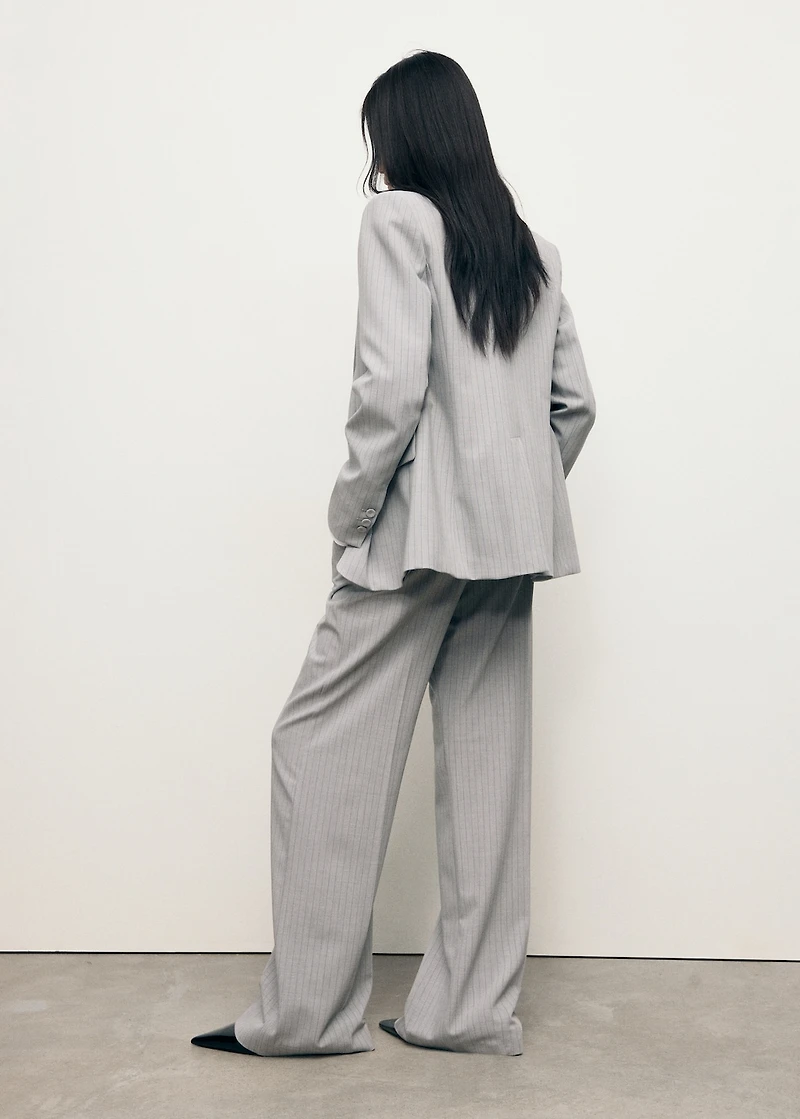 Pinstripe suit trousers