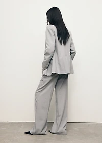 Pinstripe suit trousers