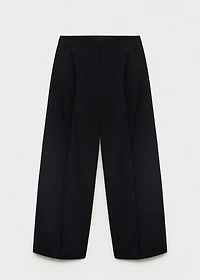 Pleated wide leg trousers