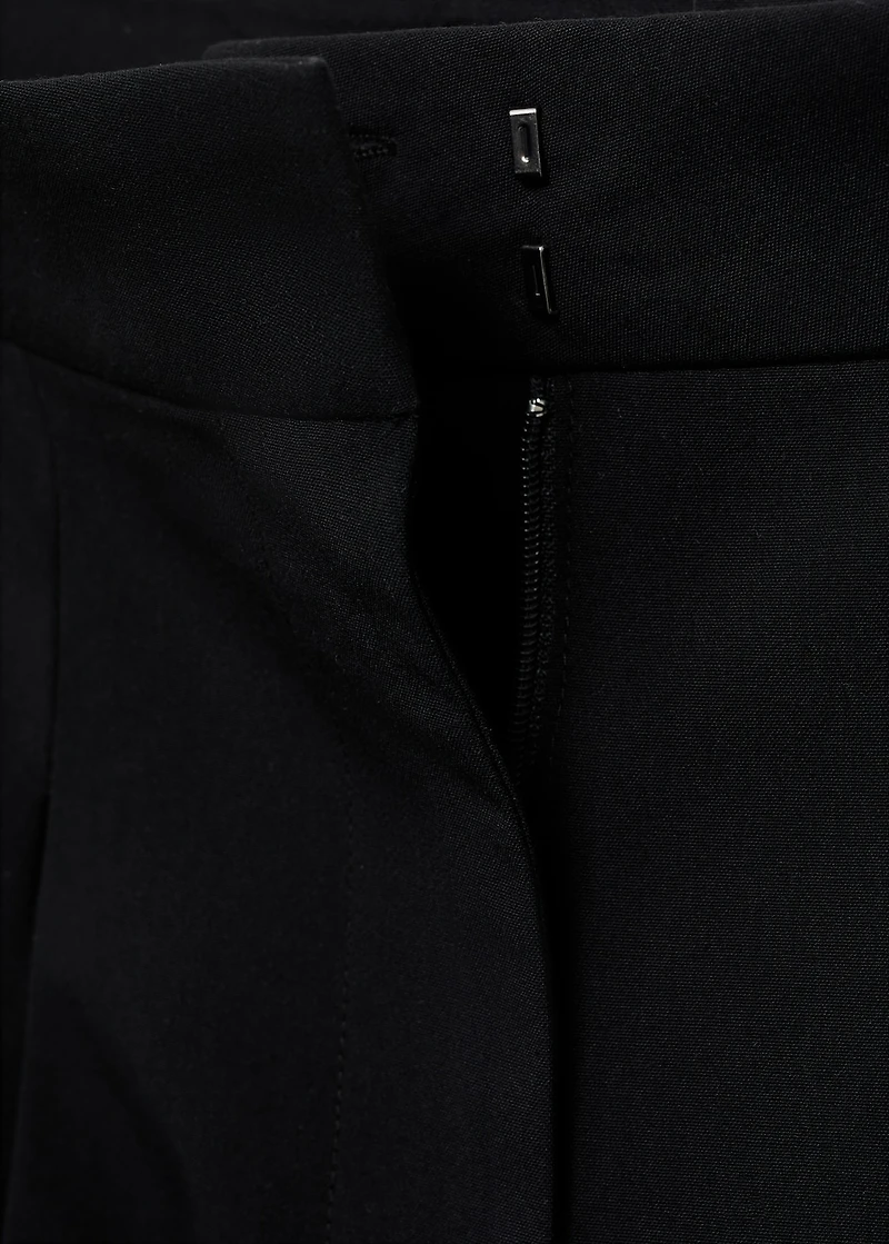 Pleated wide leg trousers