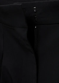 Pleated wide leg trousers