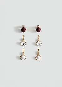 Combined earring set