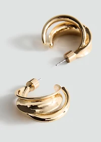 Intertwined hoop earrings