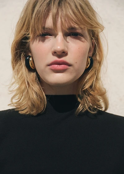 Mixed resin earrings