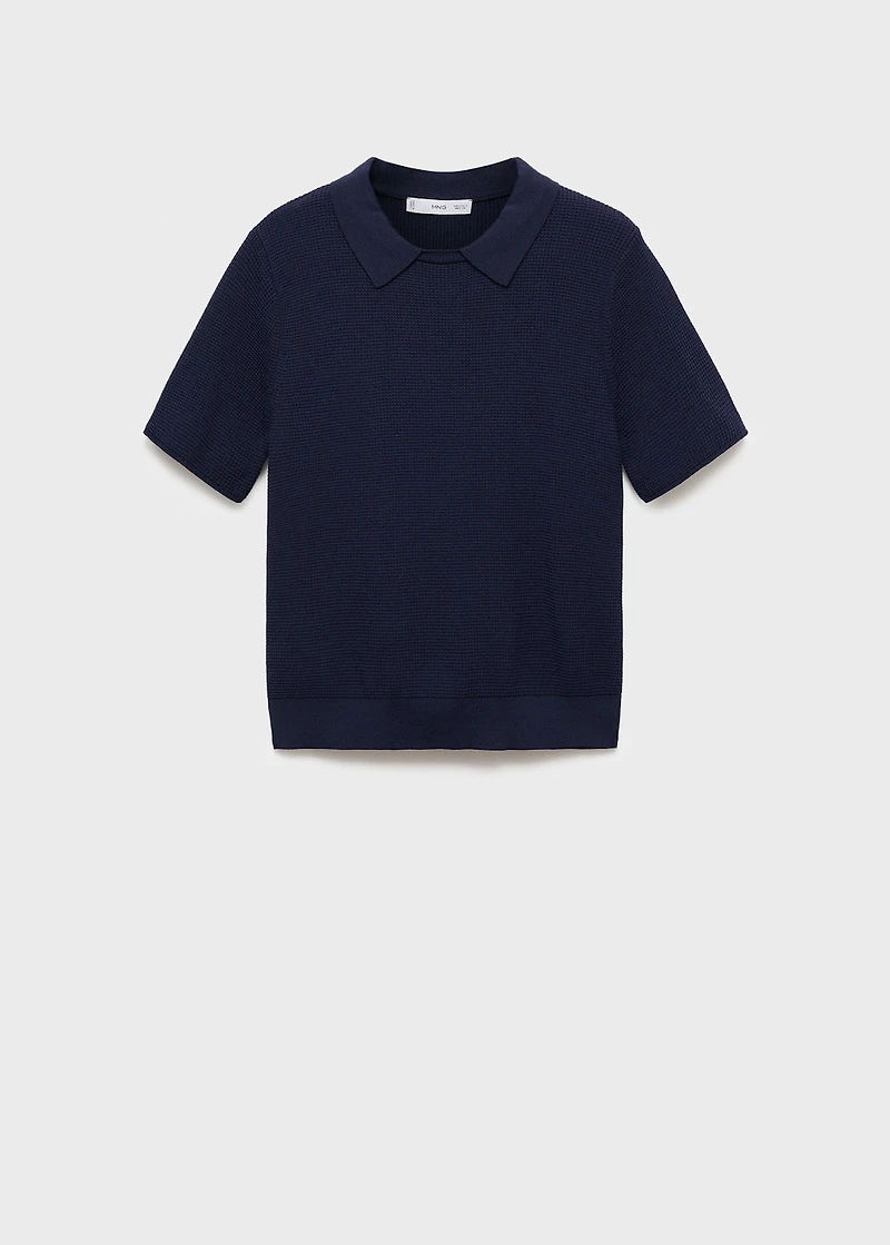 Shirt collar sweater