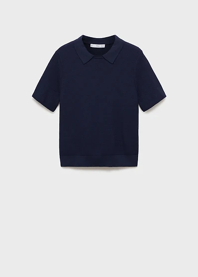 Shirt collar sweater