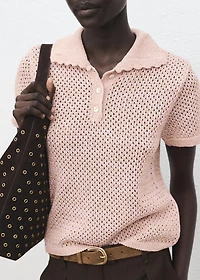 Lurex crochet sweater