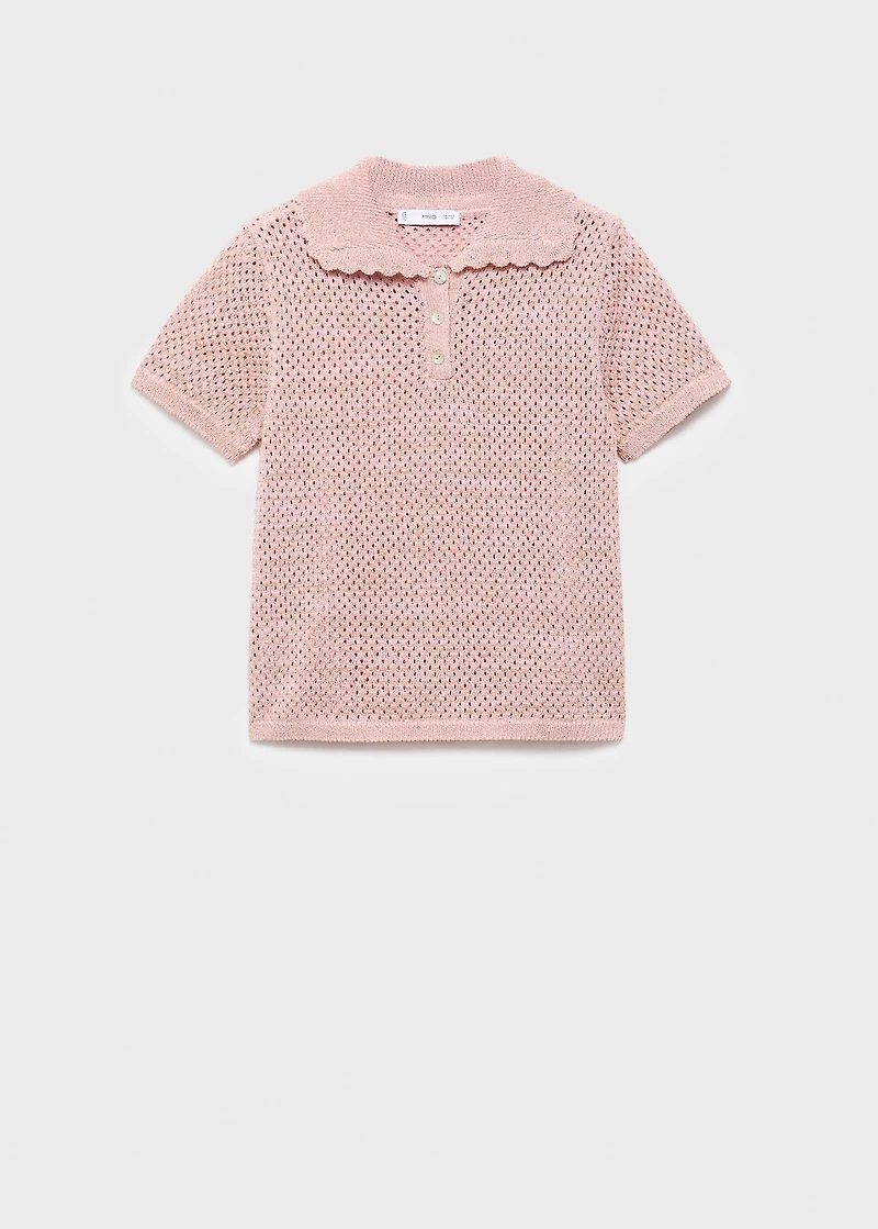 Lurex crochet sweater