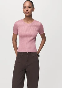 Semi-transparent lurex sweater