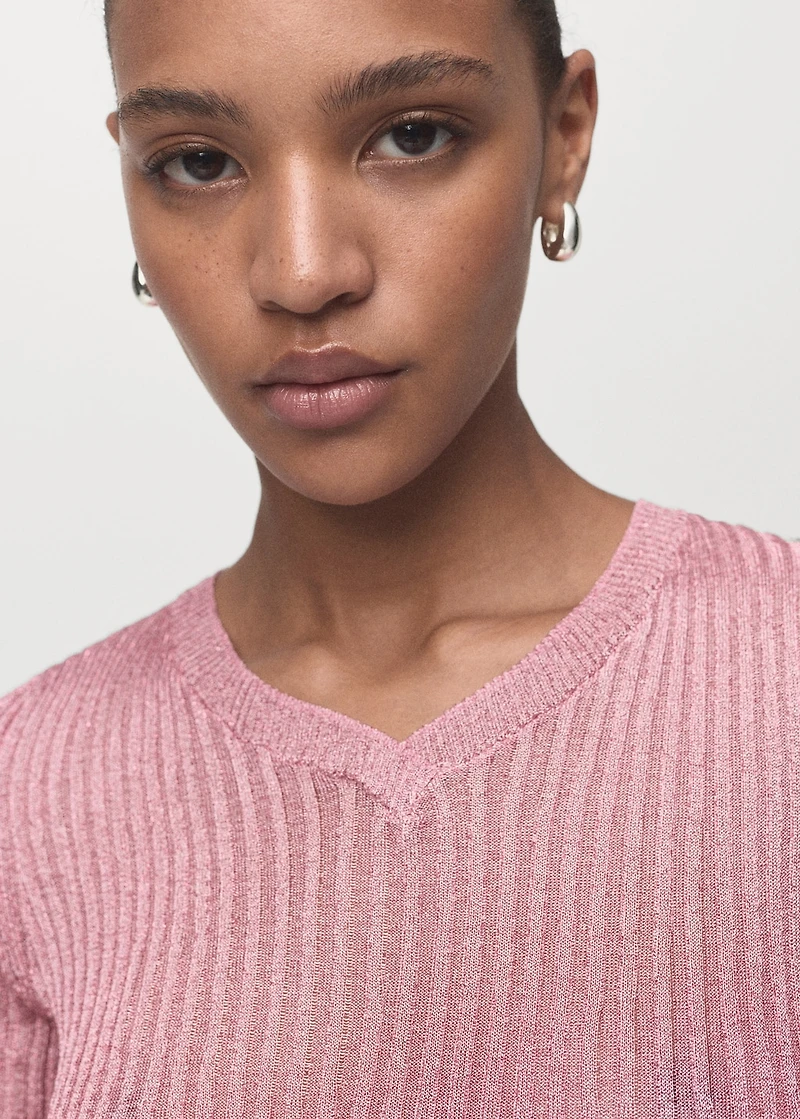 Semi-transparent lurex sweater