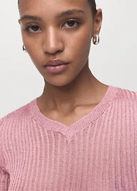 Semi-transparent lurex sweater