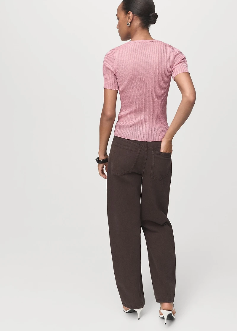 Semi-transparent lurex sweater