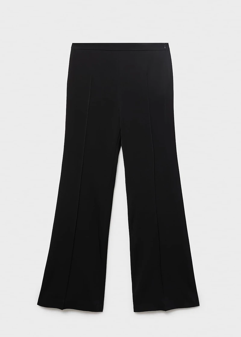 Long flared trousers