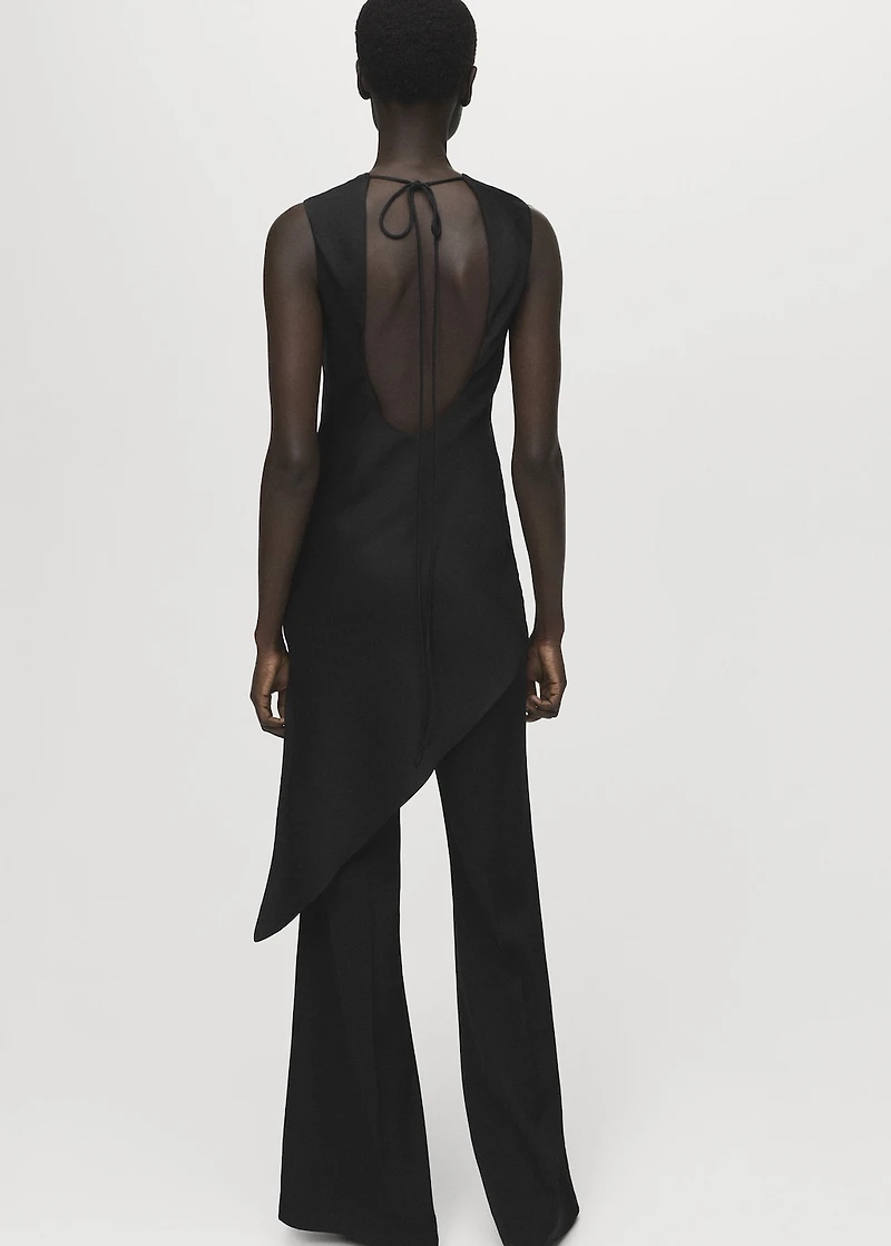 Long flared trousers