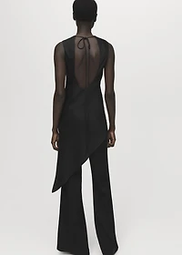 Long flared trousers