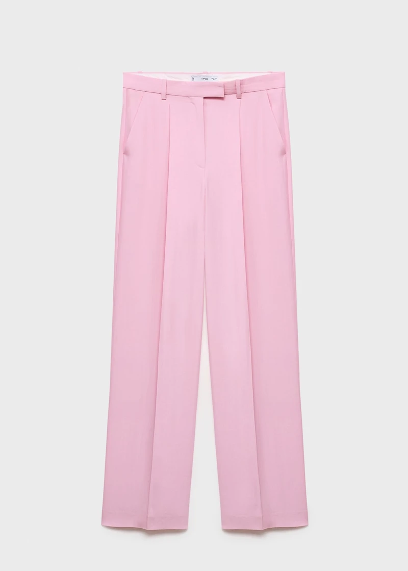 Wide leg suit trousers