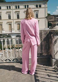 Wide leg suit trousers