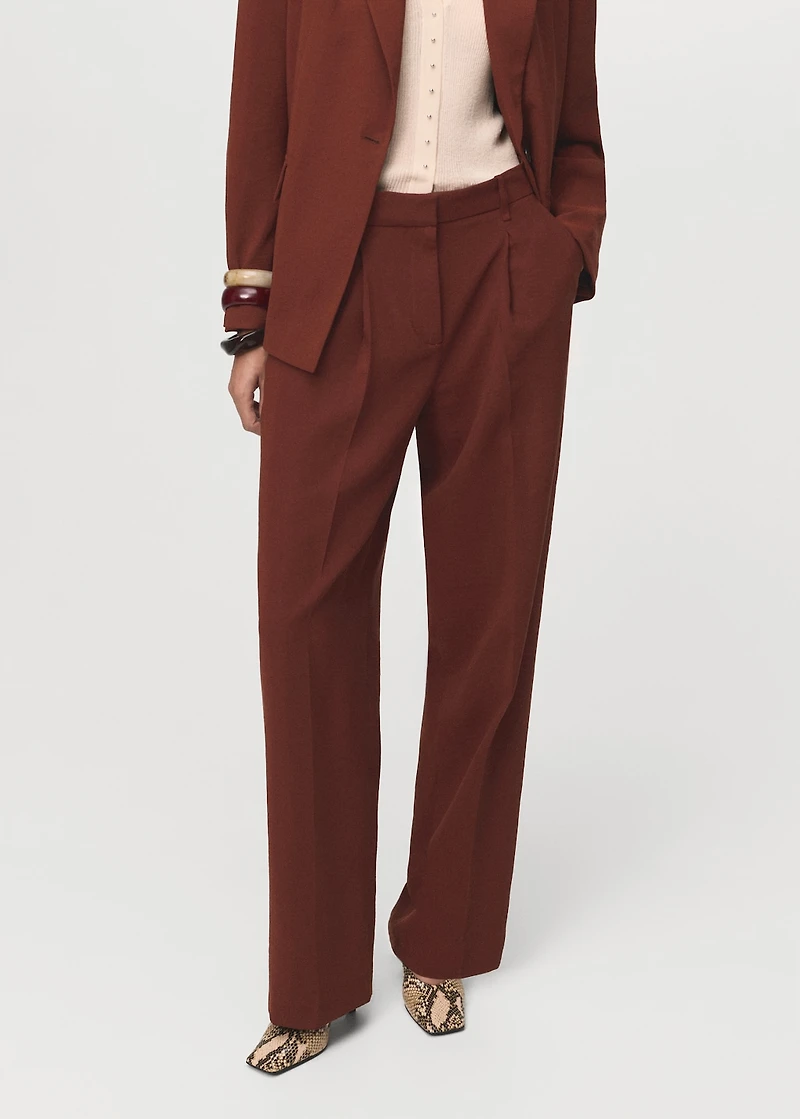 Modal straight-fit pants