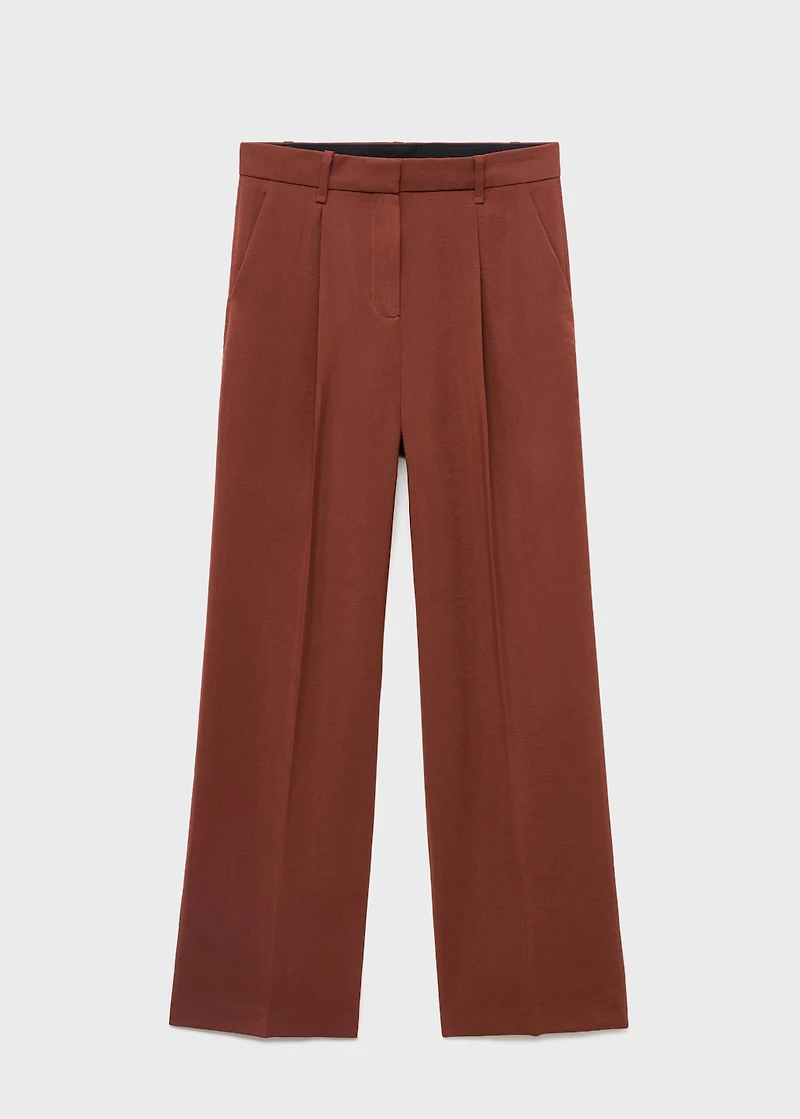 Modal straight-fit pants