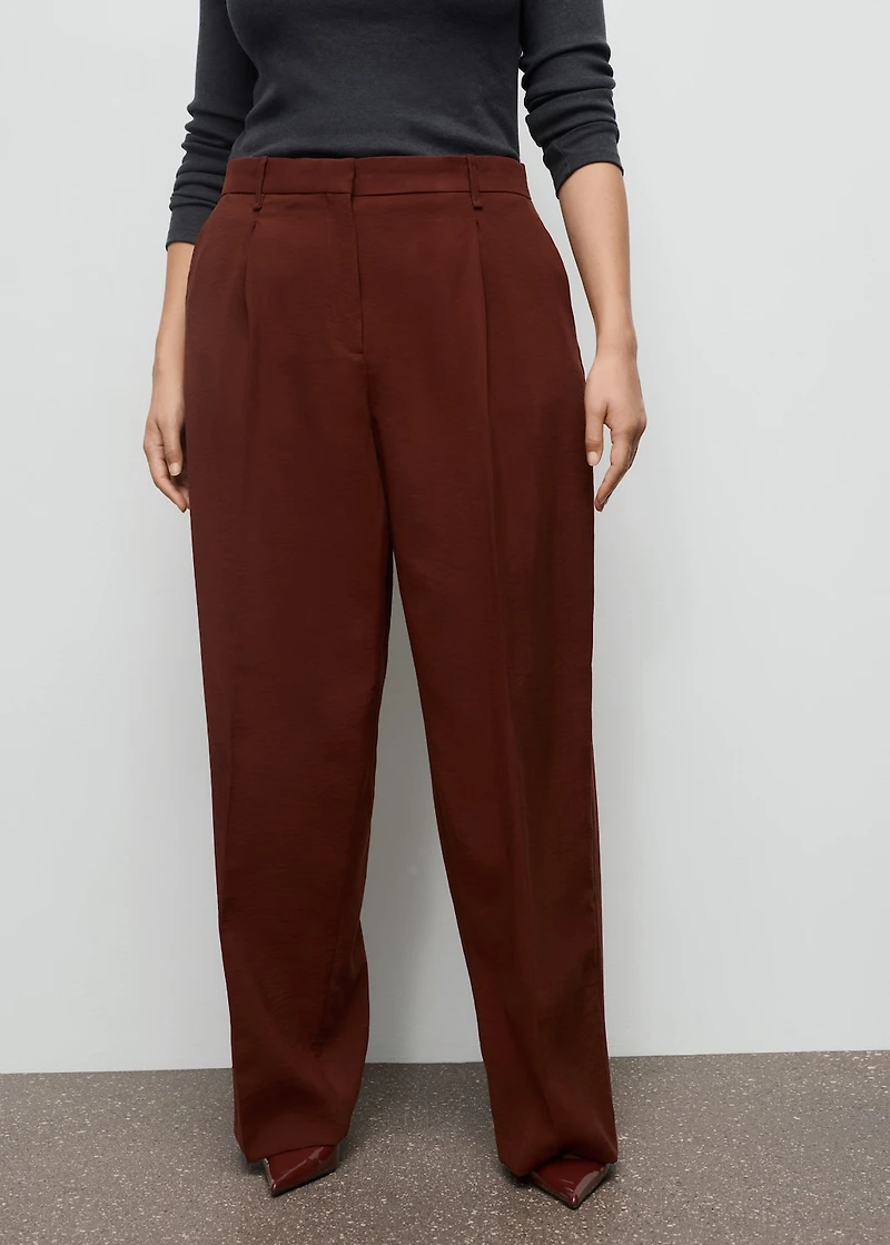 Modal straight-fit pants