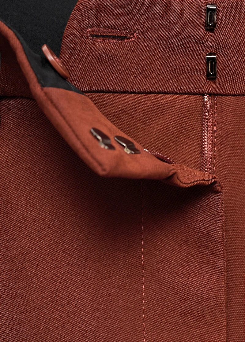 Modal straight-fit pants