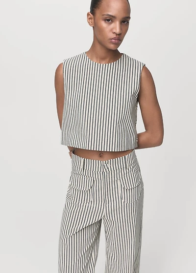 Striped pants with pockets