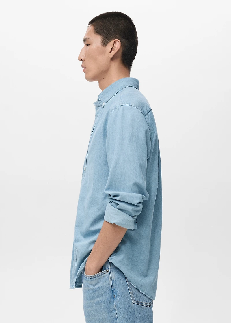 Regular fit denim shirt