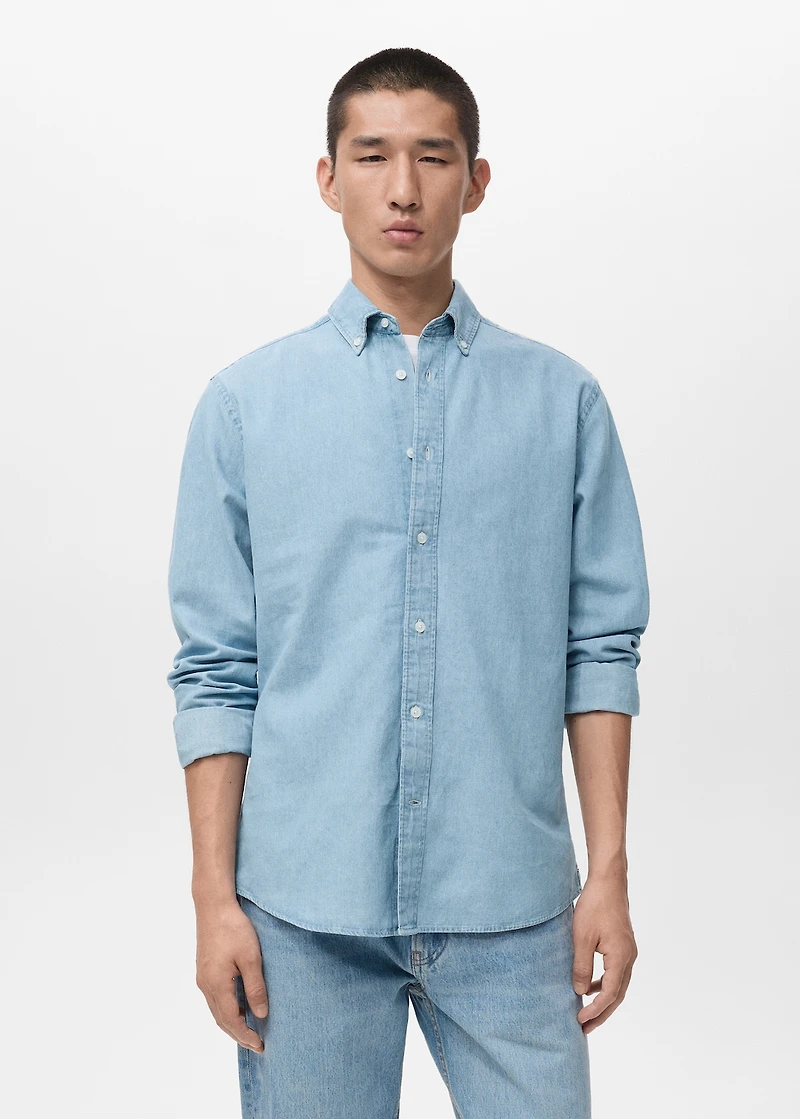 Regular fit denim shirt