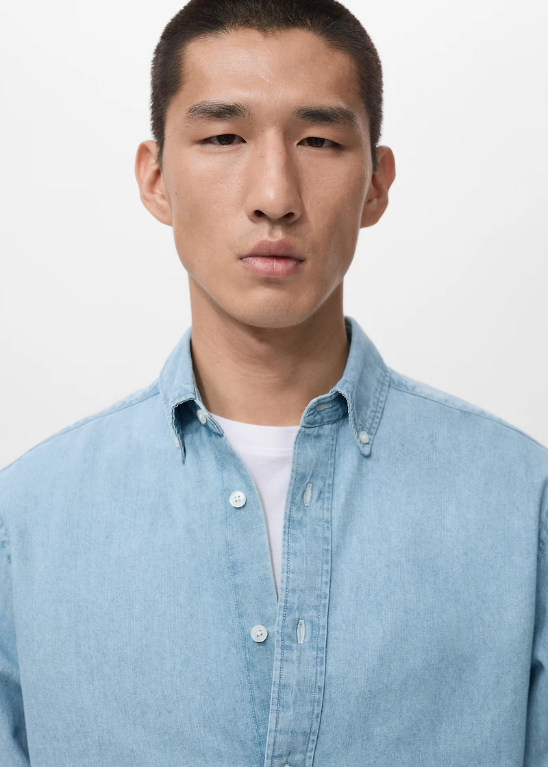 Regular fit denim shirt