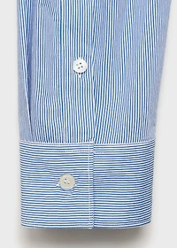 Regular fit striped cotton shirt