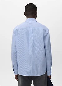 Regular fit striped cotton shirt