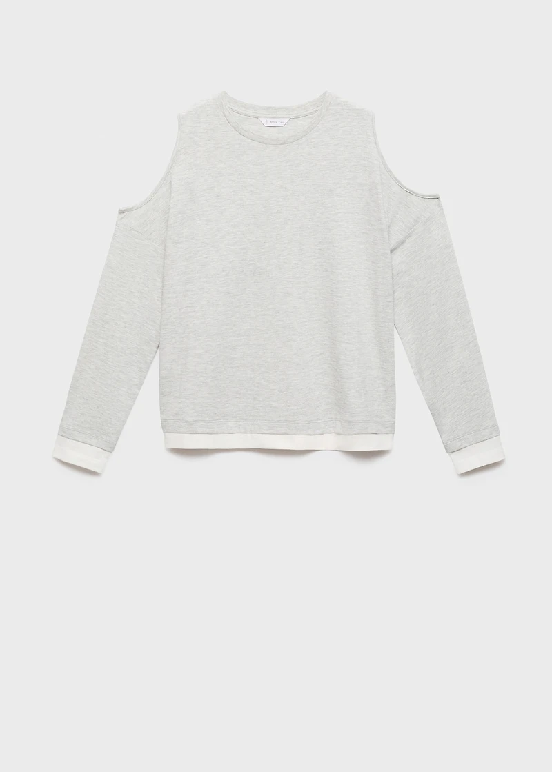 Cotton t-shirt with cut-out