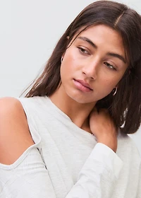 Cotton t-shirt with cut-out