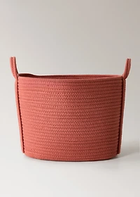 Large children's cotton basket with handles