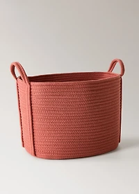 Large children's cotton basket with handles