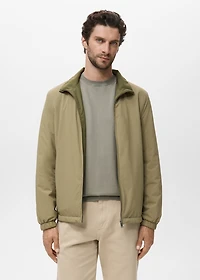 reversible quilted water-repellent jacket