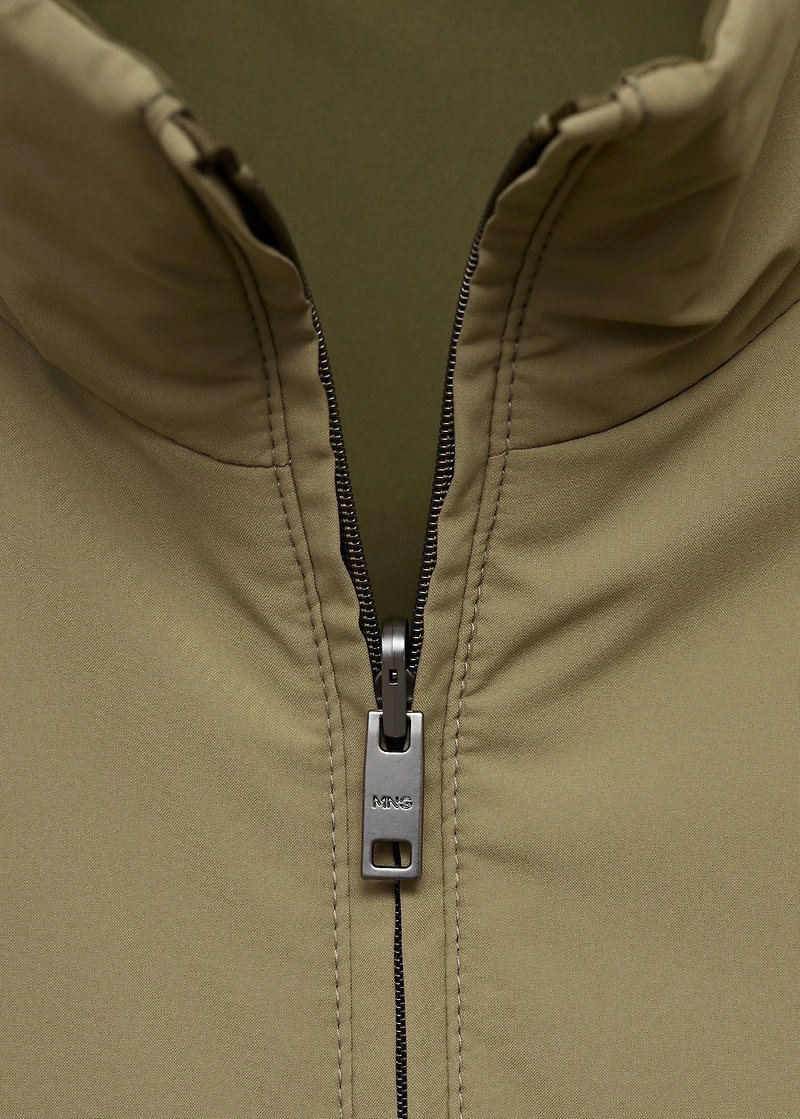 reversible quilted water-repellent jacket