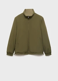 reversible quilted water-repellent jacket