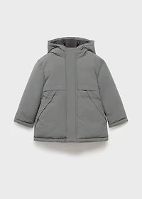 Hood puffer coat