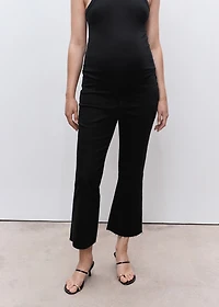 Maternity flared cropped jeans
