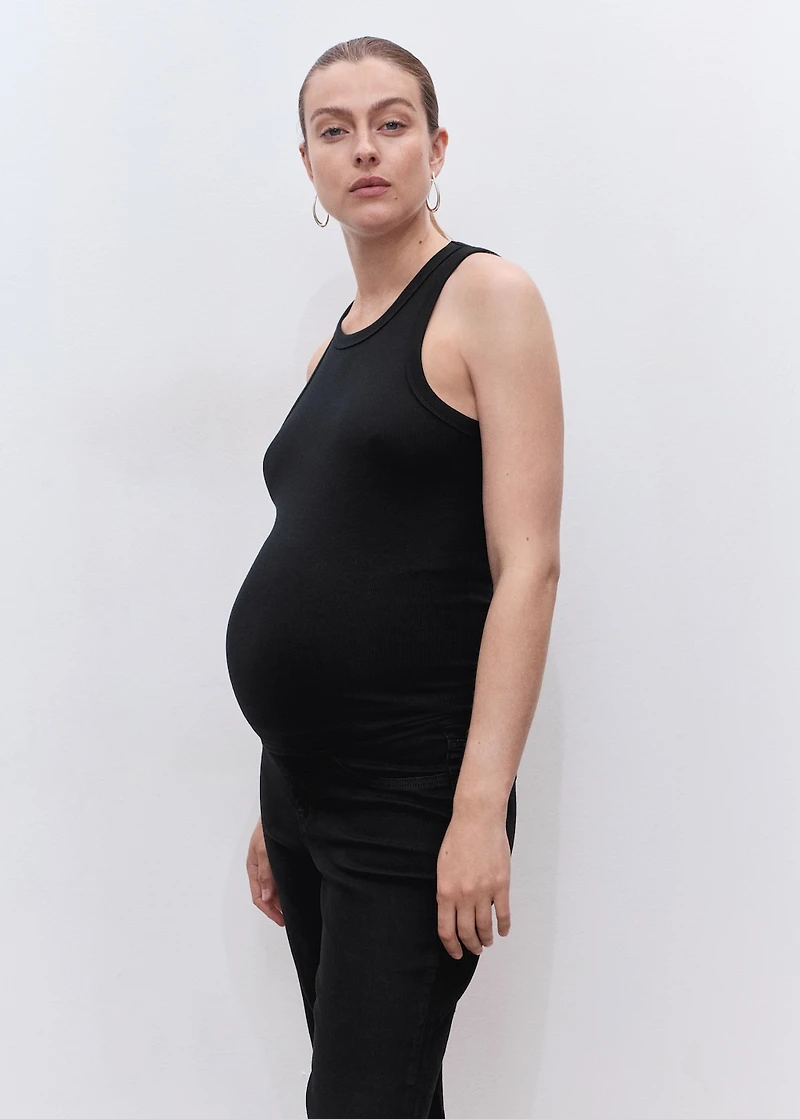 Maternity flared cropped jeans