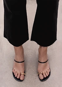 Maternity flared cropped jeans