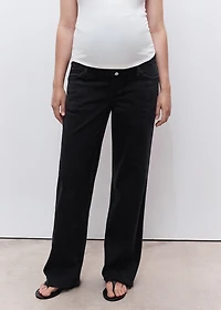 Wide-leg maternity jeans
