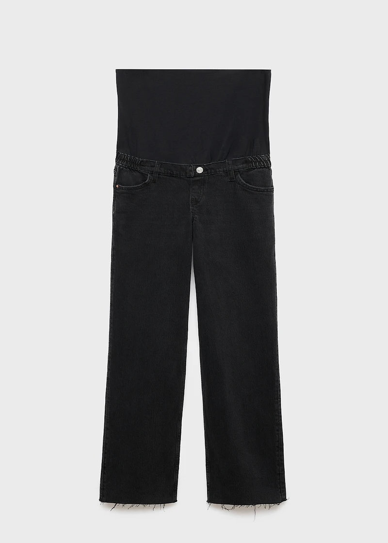Wide-leg maternity jeans
