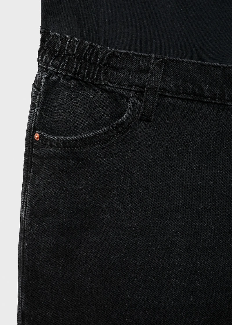 Wide-leg maternity jeans