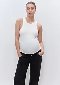 Wide-leg maternity jeans