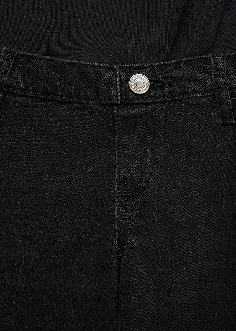 Wide-leg maternity jeans